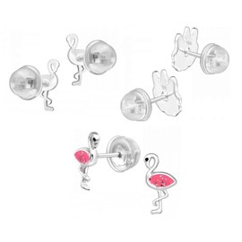 .925 Sterling Silver Earring Backs Coated with Soft Clear Silicone (5 Pairs/Pack), Hypoallergenic