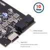 chenyang 4 Port PCI-E 4X to USB A/USB C/USB 3.0
