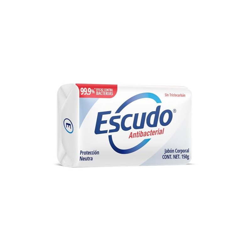 Escudo Antibacterial, Jabón de tocador en barra, Protección Neutra, 6