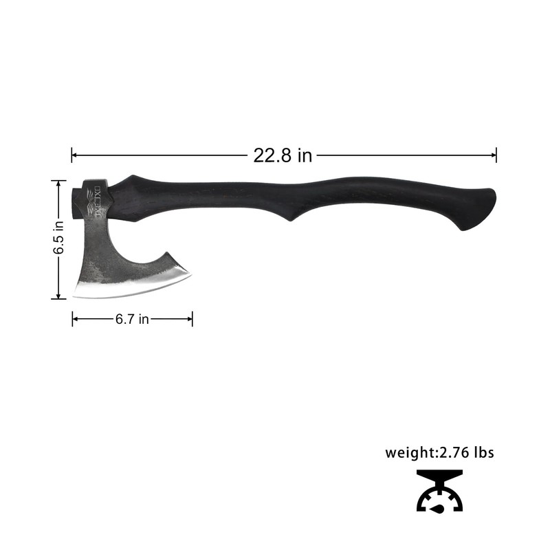 JXE JXO 22.8 Inch Hatchet, Splitting Axe 1065 High Manganese