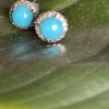QVC Sleeping Beauty Turquoise Sterling Silver Stud Earrings nwt