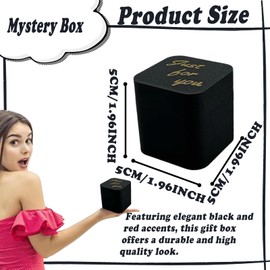 Mystery Box, Prank Gifts, 1.96INCH*1.96INCH Rose In a Box, With Box Prank Toys for Novelty Fun Prank Gift Desk Home Decoration, for Birthday Festival Surprise Your Boyfriend Girlfriend