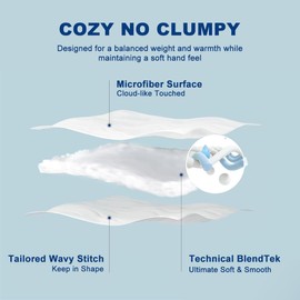 MEELUS Lightweight Comforter Cooling Duvet Insert White, All Season Breathable Full Size Duvet, Soft Microfiber Summer Cool Down Alternative Winter Quilt with Corner Tabs, 82x86 inch