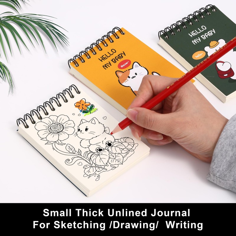 Dreamdove Blank Page Journal 8pcs Small Blank Journal Unlined Mini