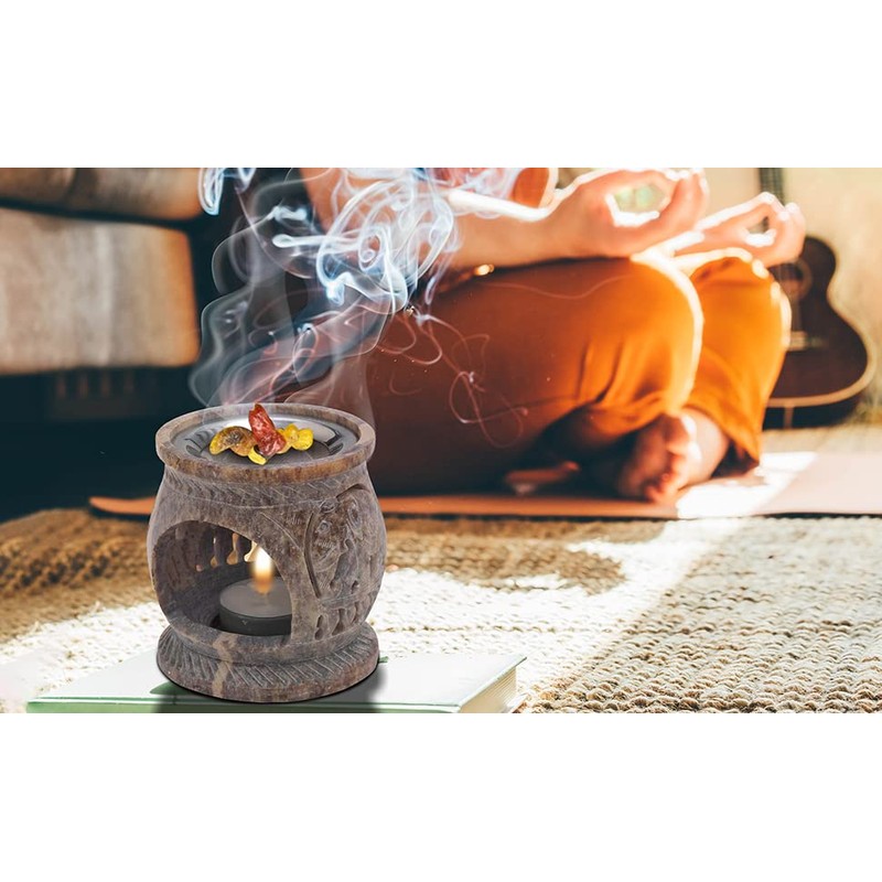 MaMeMi Smoking Warmer Made of Soapstone with Strainer [Height 8.5