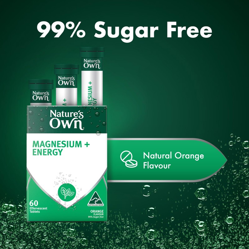 Nature's Own Magnesium + Energy Tablets 60 - w/ B