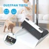 Stand Up Dustpan and Broom Set 50” Long Handle Broom