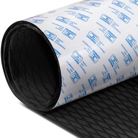 OCEANBROAD Self-Adhesive 48''x16'' Boat Flooring Non-Slip Diamond Pattern Traction Pad EVA Foam Marine Grip Sheet for Boats Surfboard SUP Kayak Yacht, Black