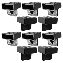 cyclingcolors 10x Slatted Holder Insert Caps for 1 Slat for Attaching Caps Holder Slatted Frame Simple 36 x 12 mm Plastic Flexible Bed Black