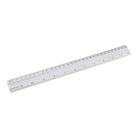 D.RECT 30cm Aluminium Ruler | School Office Home | Silver