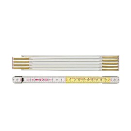 BMI 9143 984914300WG Folding Meter 3 Meters Folding Thickness 3.3 mm White / Yellow Made of Beech
