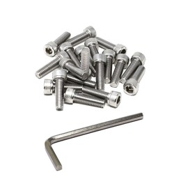 iexcell 25 Pcs M6 x 20mm Thread Pitch 1 mm Stainless Steel 304 Hex Socket Head Cap Screws Bolts Kit