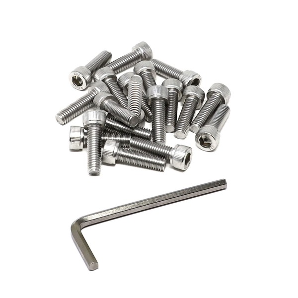 iexcell 25 Pcs M6 x 20mm Thread Pitch 1 mm