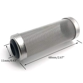 NACX 2Pcs Aquarium Fish/Shrimp Mesh Net Filter Guard，Fish Tank Intake Strainer Pre-Filter Cover Stainless Steel (11mm ID)