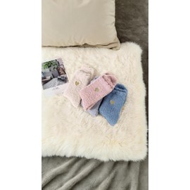 4 Pairs of Cozy Fleece Women's Non-Slip Socks with Grips, Stay Cozy and Safe, Perfect for Home, Sleep, and Athletic Wear, Plush Microfiber Socks of Great Gift Idea