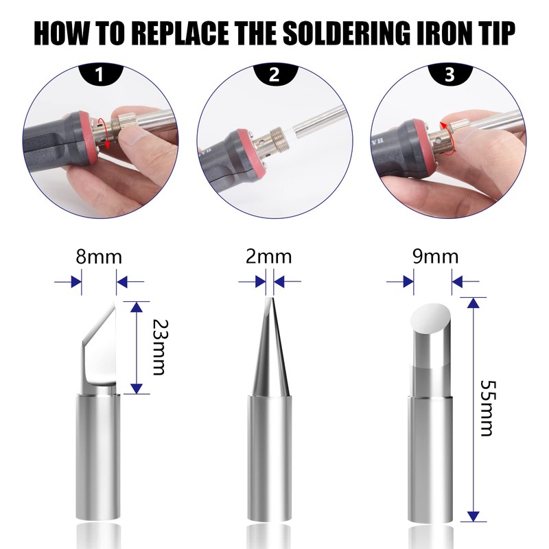 HANDSKIT 200W LED Soldering Iron Kit, 110V Soldering Kit for