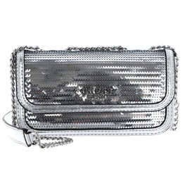 GUESS Kaska Mini Convertible Crossbody Flap Silver