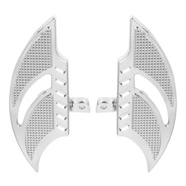 RAGBUSCLE Passenger Footboards, Motorcycle Rear Floorboards, Driver Passenger Foot Pegs Pedals, Hollow Blade Male Mount Foot Pegs Black