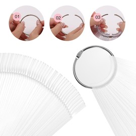 Nail Swatch Sticks Professional Nail Swatches Nail Colour Display Swatches Nail Samples Sticks with Metal Buckle Nail Swatch Nail Display Tips for Salon and Beginners