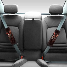 gearider Gothic Skull Car Seat Belt Covers Shoulder Pads Covers Auto Seatbelt Covers Butterfly Car Seat Shoulder Strap Pads Automobile Decor Accessories for Women Men, 2 Pieces