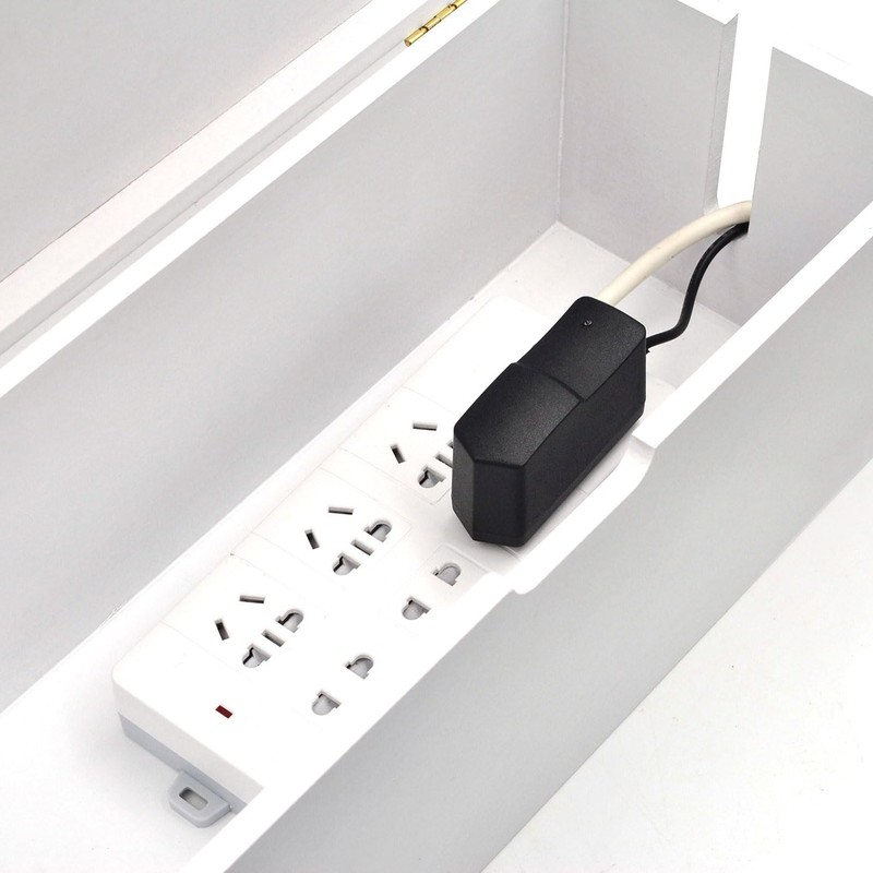 15 inch Bamboo Large Cable Management Box, Organizer Cord Box