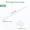 M METERXITY 3 Pack Clear Rigid PVC Pipe 11mm (0.43")