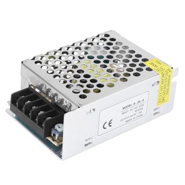 Jeffergarden Power Supply, LED Power Switch, Aluminum Alloy, DC 5V, Switching Power Supply, LED Display (S-25-5 (5V / 5A / 25W) AC100-240V)
