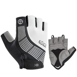 Cycling Gloves, For Spring and Summer, Bicycle Gloves, Padded Mesh Fabric, Anti-slip, Road Bike, Cycling Gloves, Full Finger/Finger Cut Gloves, White, XL (S-24)