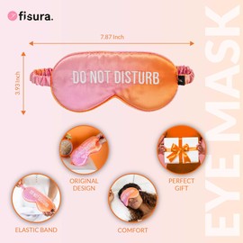 Fisura – "Do not disturb gradient sleep mask. Soft sleep mask. Original eye mask. Ultra-soft sleep mask with elastic band. 7.9 x 3.9 inches.