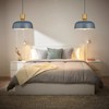 Darkaway Pendant Light Fixtures Ceiling Hanging with Hammered Metal Shade,