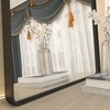 CHARMOR 60x28 Black Framed Bathroom Mirror, Large Matte Black Bathroom