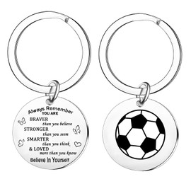 Nimteve Soccer Gifts For Women Men Soccer Keychain For Soccer Players Fans Meaningful Soccer Birthday Keychain For Son Daughter