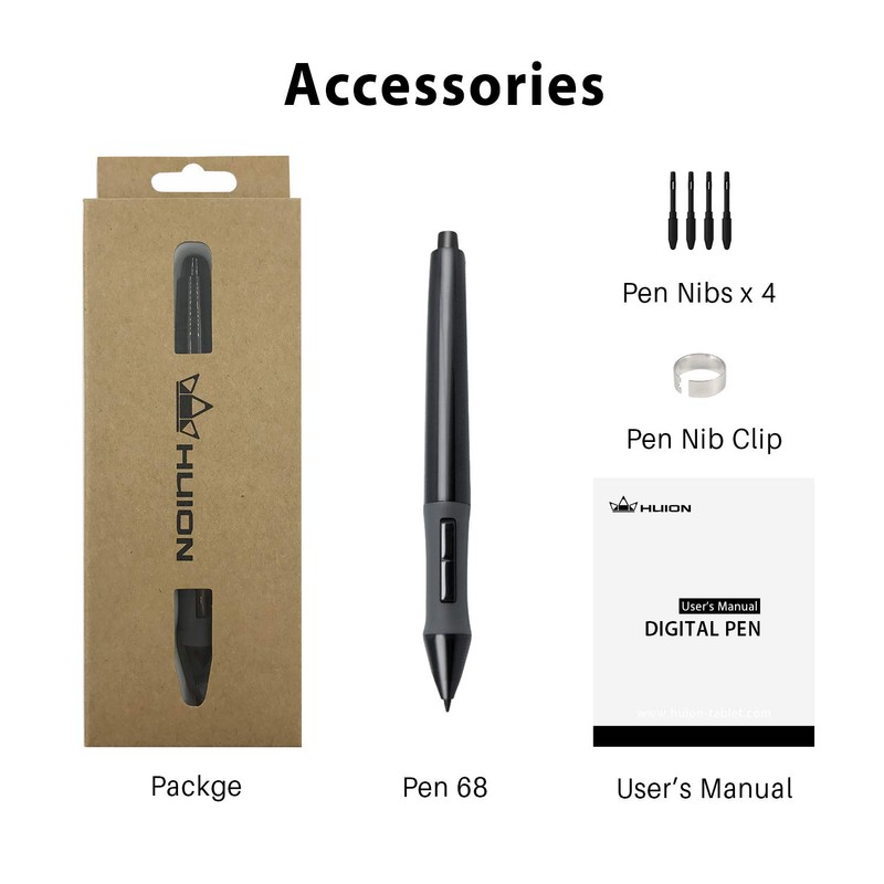 HUION Battery Pen P68 Digital Pen Stylus for Huion Graphics
