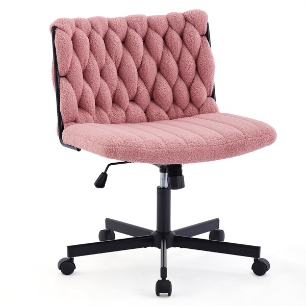GarveeHome Criss Cross Chair with Wheels, Wide Seat Home Office