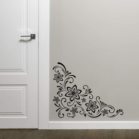 Flowers Wall Sticker Tree Decal Flower Art Bedroom Living Room Stickers decir Rose Kid Nursery Decals Wallpaper Blossom Mural Vinyl Removable Decoration Girl Decor Baby boy Large Floral