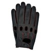 Riparo Genuine Leather Full-finger Driving Gloves (X-Small, Black/Red Thread)