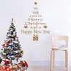 HINGSONG Christmas Tree Letters Wall Decals Removable Xmas Stickers Merry