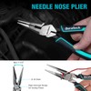 DURATECH 4-Piece Pliers Set, 8" Long Nose, 8" Slip Joint,