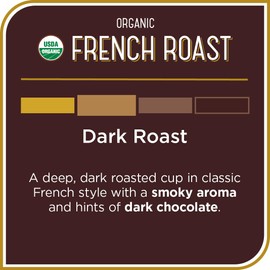Don Francisco's Organic French Roast Whole Bean Coffee, Dark Roast – 100% Arabica Coffee, 18 oz Bag