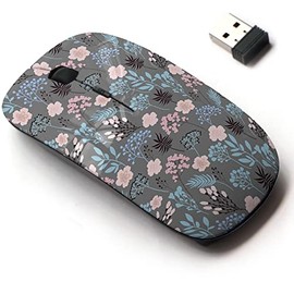 2.4G Wireless Mouse with Cute Pattern Design for All Laptops and Desktops with Nano Receiver - Trendy Summer Floral