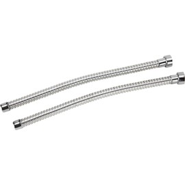 Speedway Motors Stainless Steel Headlight Conduit Set, 12-Inch Polished Two-Piece Wiring Cover Kit for Headlight, Taillight or Horn Wire Protection, Includes Polished Ferrules