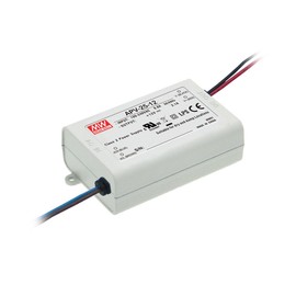 LED Driver 25.2W 24V 1.05A APV-25-24 Meanwell AC-DC Switching Power Supply APV-25 Series Mean Well C.V Power Supply