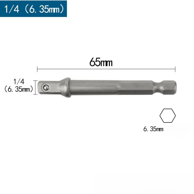 3PCS Impact Grade Socket Adapter Set, Drill to Socket Adapter,
