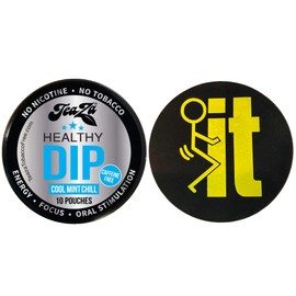 TeaZa Herbal Pouch Cool Mint 1 Can with DC Crafts Nation Skin Can Cover - FIT Black