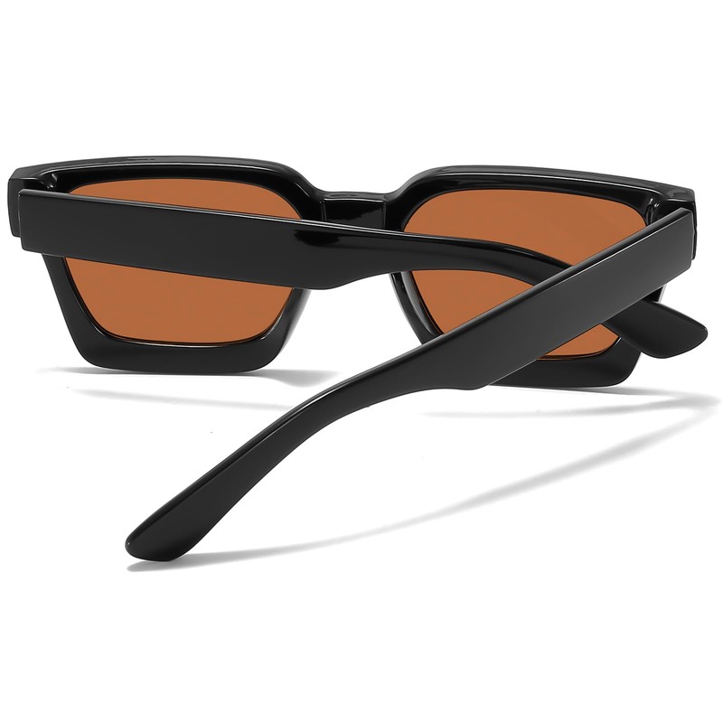 aisswzber plastic Square sunglasses for men and women 2613-Brown