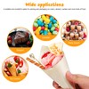 DEARMAMY 100 Pcs Disposable Wooden Cone Tasting Serving Wooden Cones