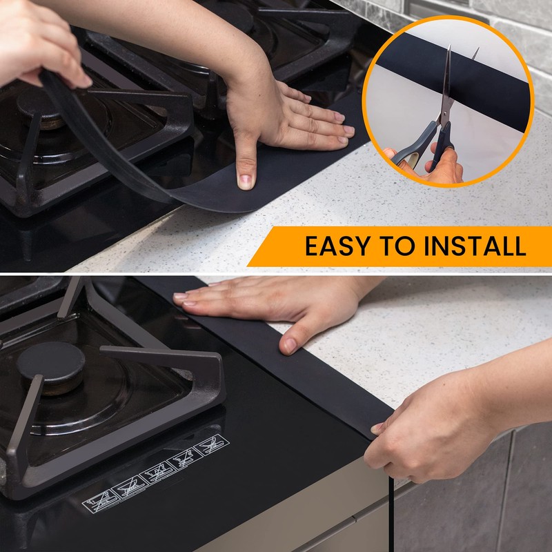 INGUINII 2-Pack Stove Gap Cover 25 Inch- Heat Resistant Non-Slip
