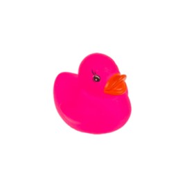 Baby Bath Rubber Ducklings - Water and Dirt Resistant Rubber Animals for Baby Bath, 6 Months + EU Certified (Fluor Pink Baby Patito)