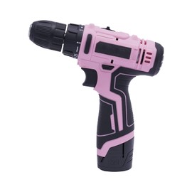 Drill Driver, 340W Power Drill with 2-Speed Transmission, 25 Torque Positions and 3 Modes(Driving, Drilling and Hammer Drill), 26-Piece Pink Cordless Drill Set for Home DIY, Repairing Furniture