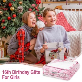 CAPRIFIC Gifts for 16 Year Old Girls 16 Year Old Girl Birthday Gifts 16th Birthday Decorations Blanket Teenage Girls 16th Birthday Gifts for 16 Year Old Daughter Bestie Sister（50 * 60inch）